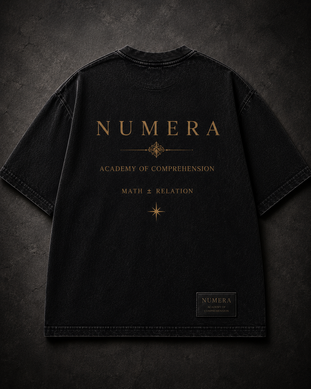 NUMERA — Porcelain Bloom Tee (Black Noir Edition)