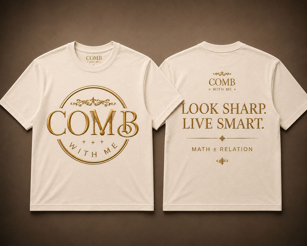 COMB WITH ME × MATH ± RELATION Founder Edition Tee – Bone