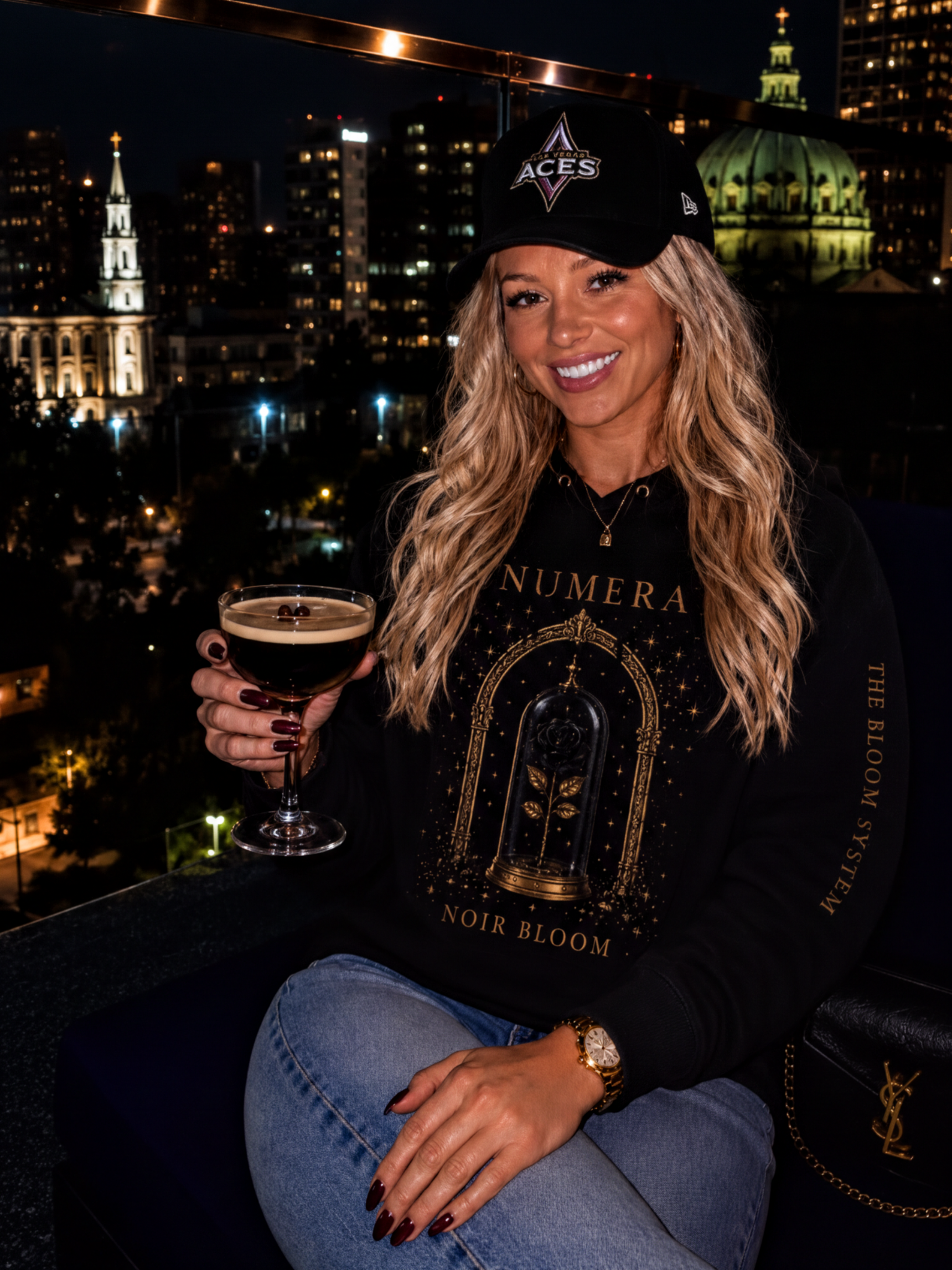 NUMERA — Noir Bloom Hoodie
