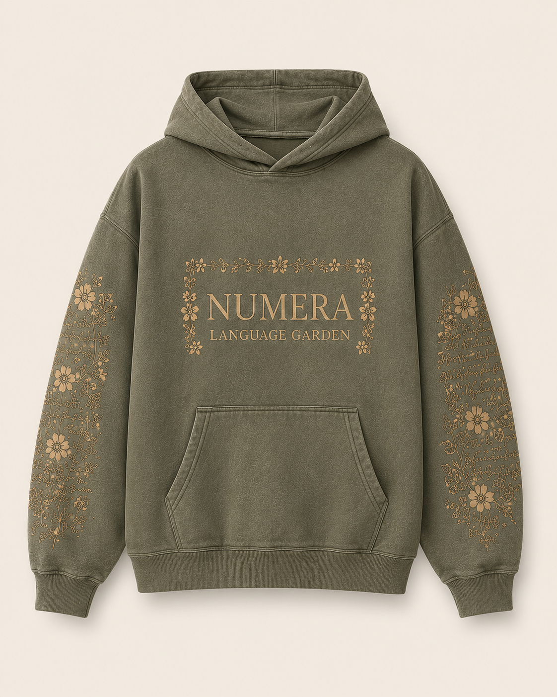 NUMERA -  Language Garden Hoodie (Botanical Sage)