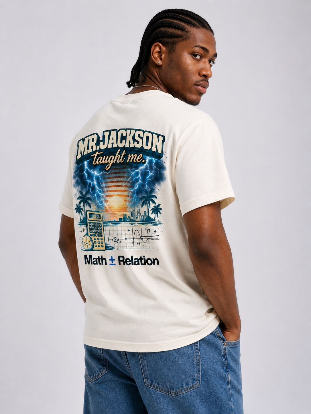MR. JACKSON TAUGHT ME — Graphic Tee (Cream)