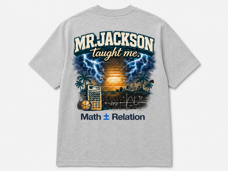 Mr. Jackson Taught Me Tee — Heather Gray — back