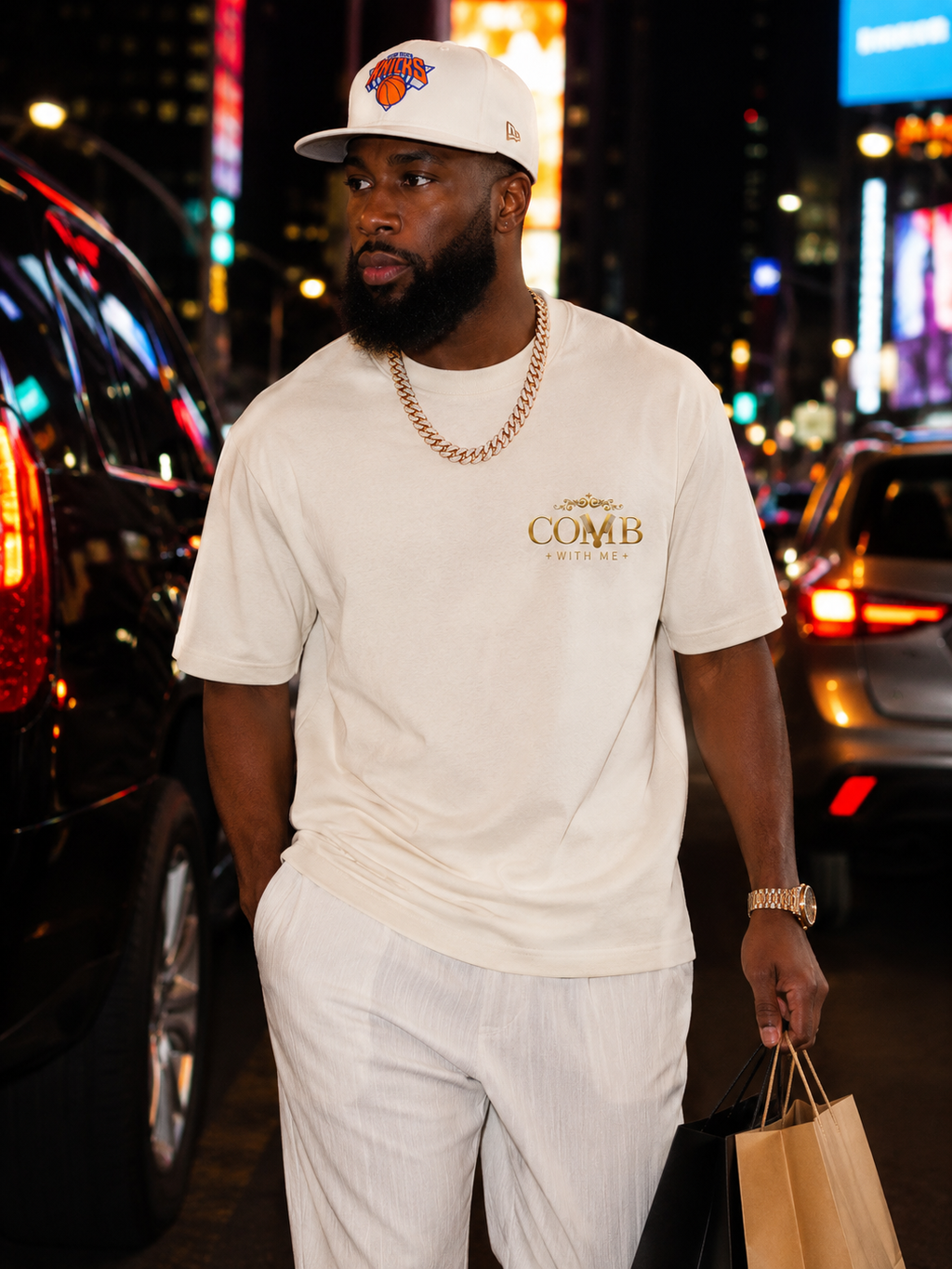 Comb With Me™ Everyday Tee — Bone