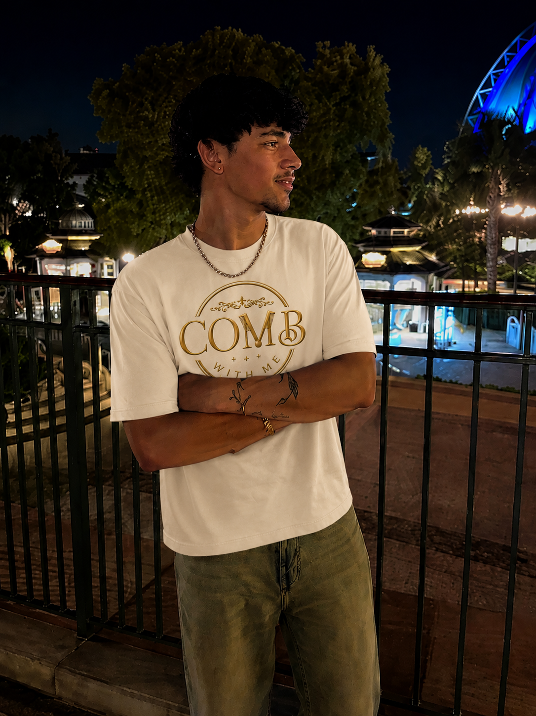 COMB WITH ME × MATH ± RELATION Founder Edition Tee – Bone