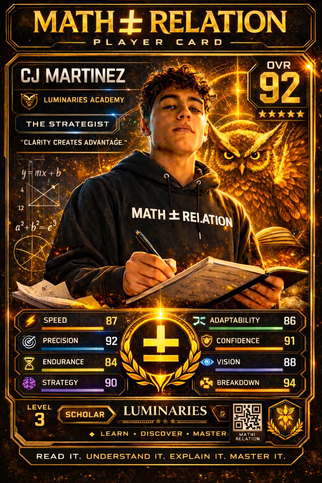 Math Relation Player Card