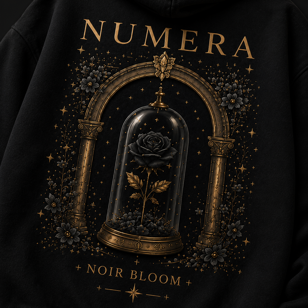 NUMERA — Noir Bloom Hoodie
