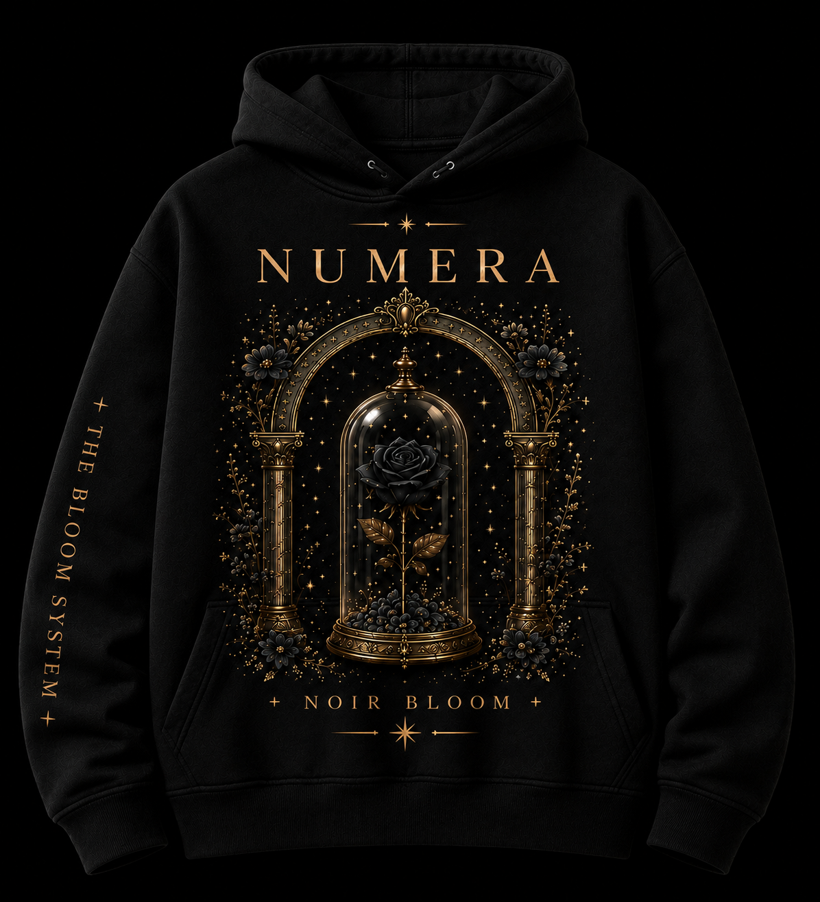 NUMERA — Noir Bloom Hoodie