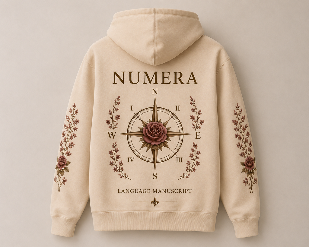 NUMERA — Language Manuscript Hoodie