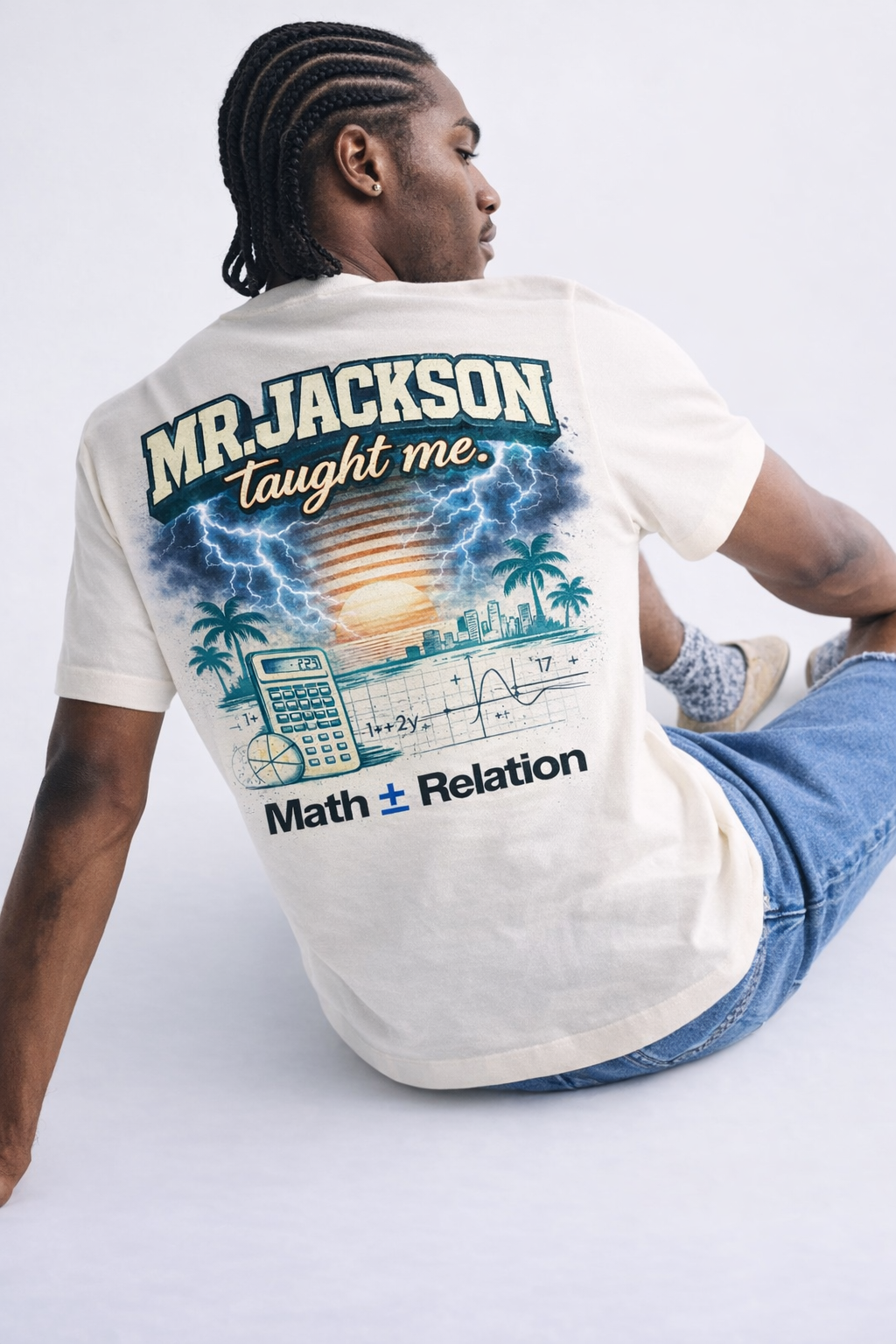 MR. JACKSON TAUGHT ME — Graphic Tee (Cream)